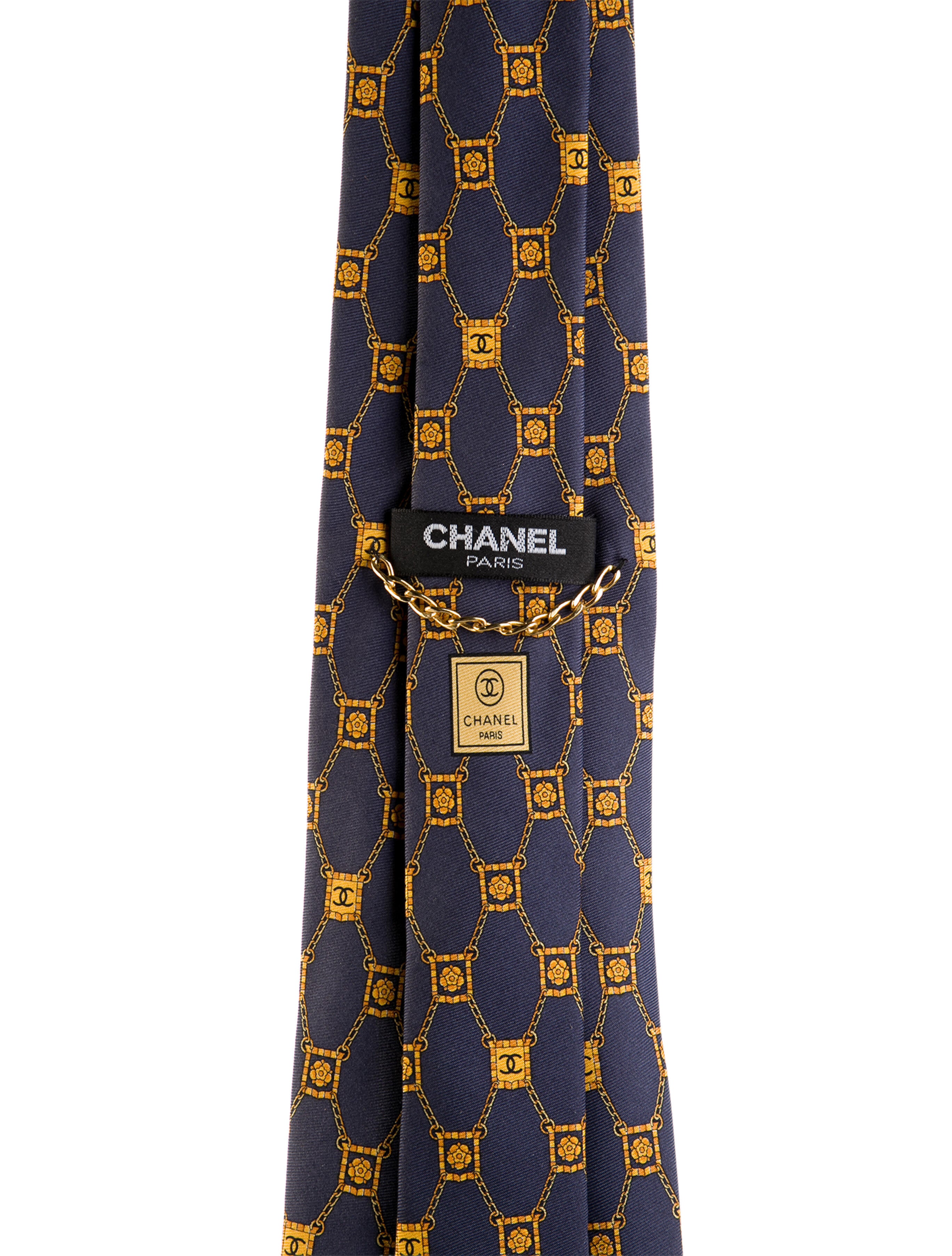Chanel CC Silk Pattern Tie
