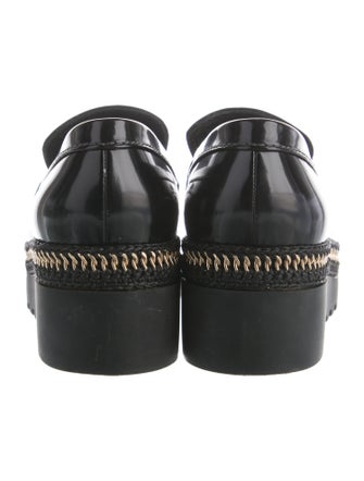 Chanel Interlocking CC Logo Patent Leather Loafers