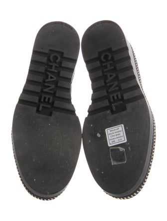 Chanel Interlocking CC Logo Patent Leather Loafers