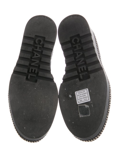 Chanel Interlocking CC Logo Patent Leather Loafers