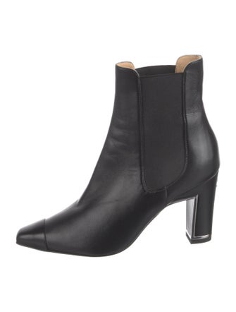 Chanel Interlocking CC Logo Leather Chelsea Boots