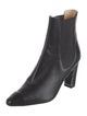 Chanel Interlocking CC Logo Leather Chelsea Boots