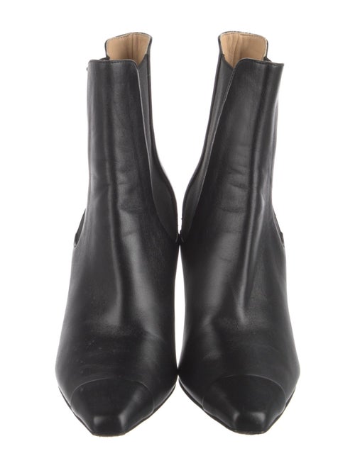 Chanel Interlocking CC Logo Leather Chelsea Boots