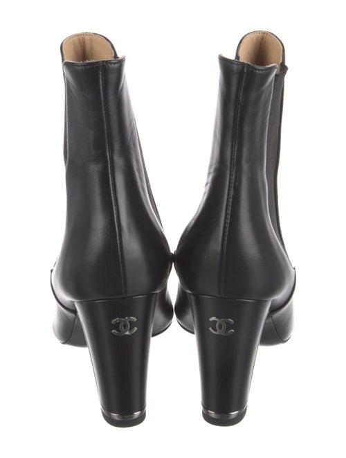 Chanel Interlocking CC Logo Leather Chelsea Boots