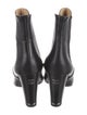 Chanel Interlocking CC Logo Leather Chelsea Boots