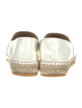 Chanel Interlocking CC Logo Patent Leather Espadrilles