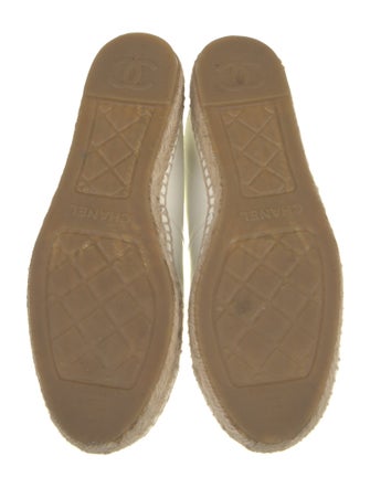 Chanel Interlocking CC Logo Patent Leather Espadrilles