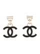 Chanel 2024 Enamel CC Drop Earrings