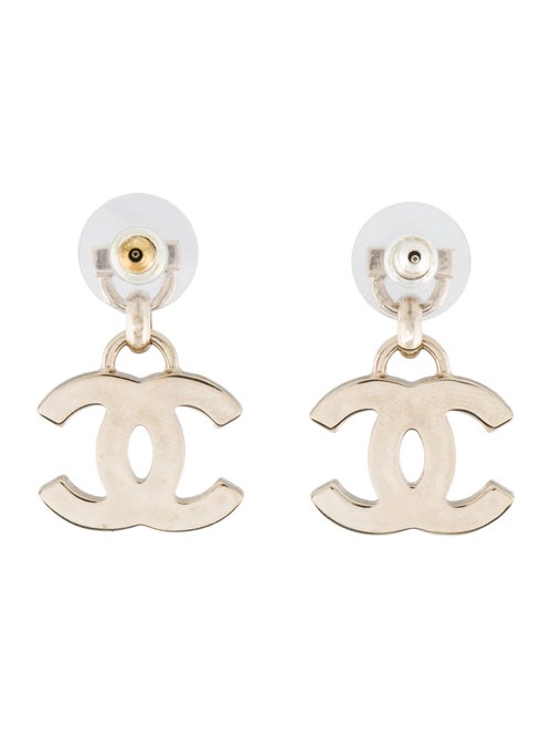 Chanel 2024 Enamel CC Drop Earrings