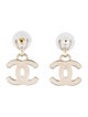 Chanel 2024 Enamel CC Drop Earrings