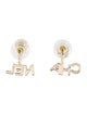 Chanel Faux Pearl & Strass CC Drop Earrings