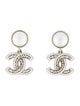 Chanel 2025 Faux Pearl, Strass & Resin CC Drop Earrings