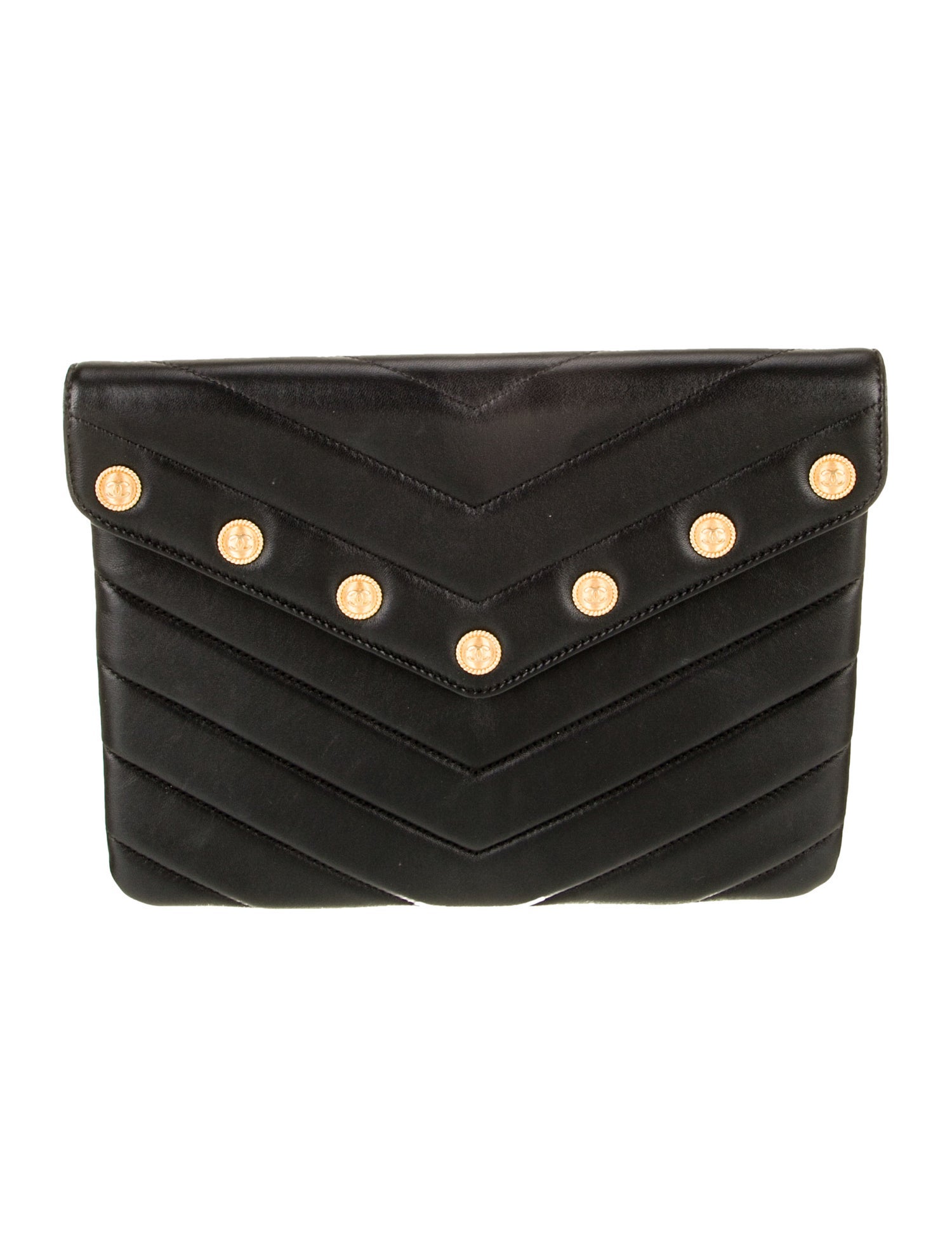 Chanel CC Button Clutch