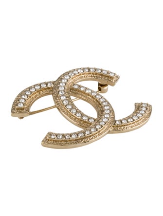Chanel 2023 Strass CC Brooch