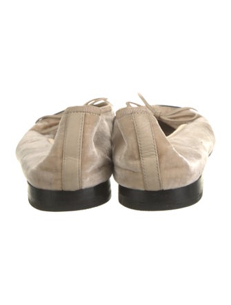 Chanel Interlocking CC Logo Velvet Ballet Flats