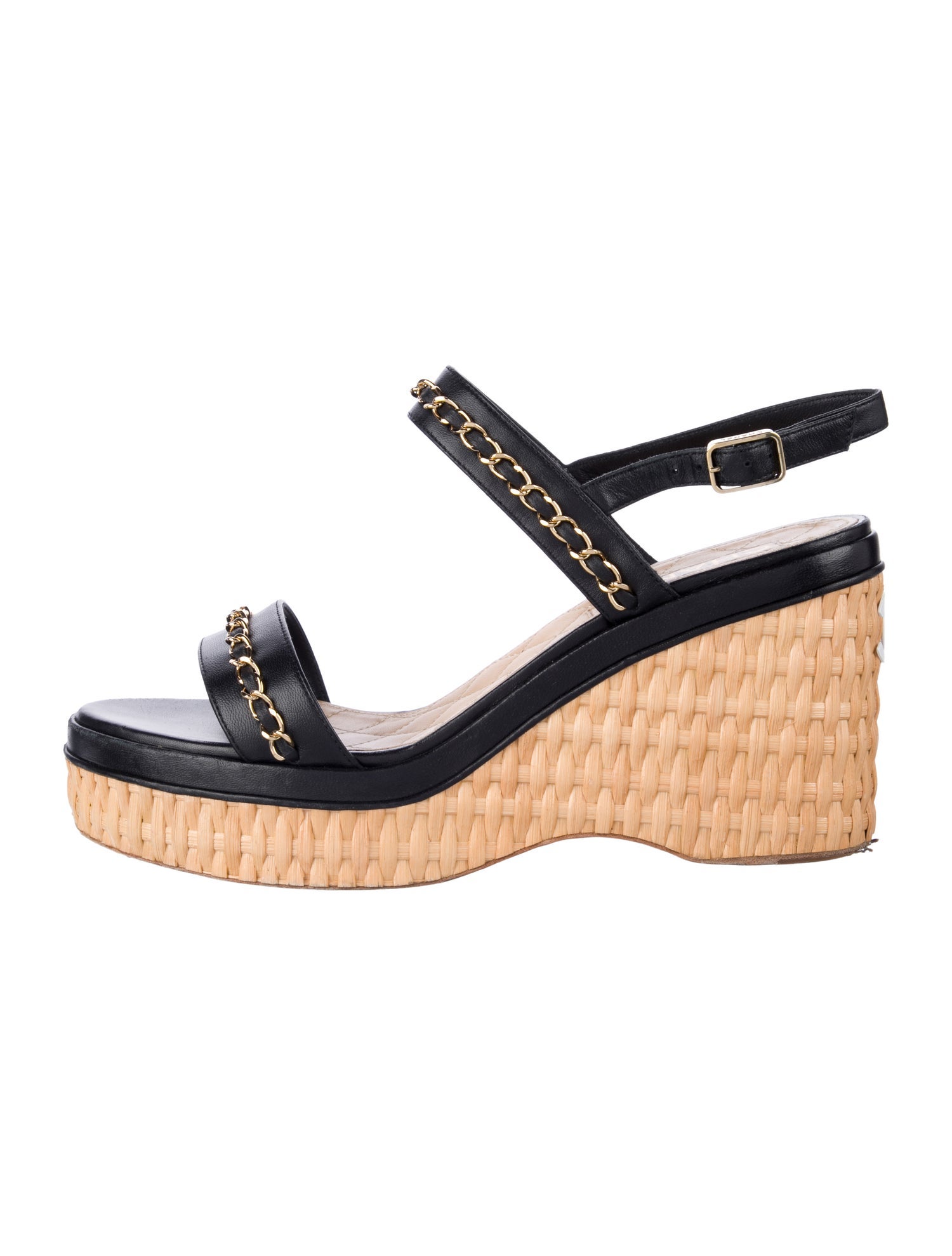 Chanel 2020 Interlocking CC Logo Slingback Sandals