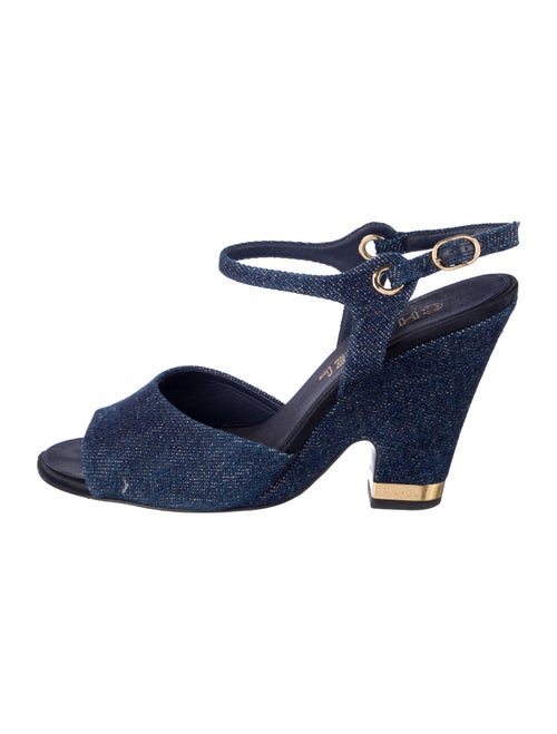 Chanel 2017 Denim Slingback Pumps