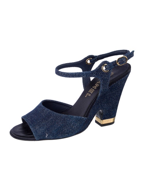 Chanel 2017 Denim Slingback Pumps