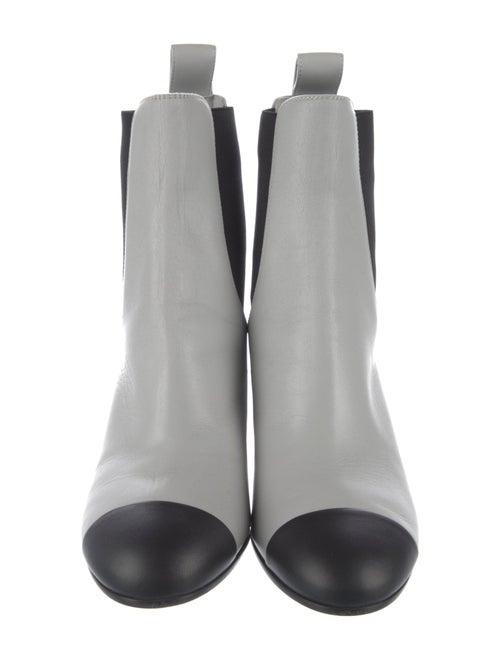 Chanel Interlocking CC Logo Leather Chelsea Boots