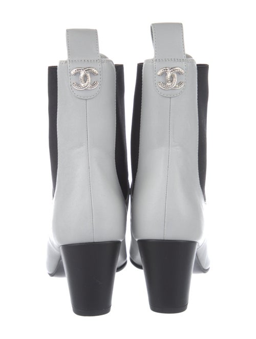 Chanel Interlocking CC Logo Leather Chelsea Boots