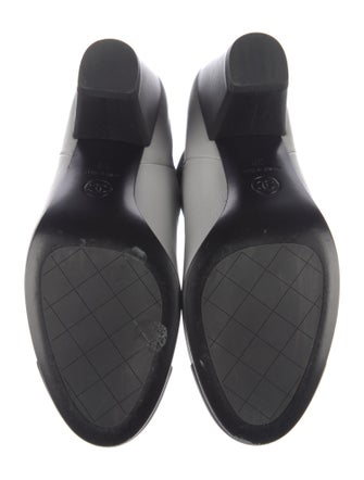Chanel Interlocking CC Logo Leather Chelsea Boots