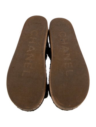 Chanel 2021 Interlocking CC Logo Slingback Sandals