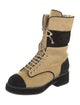 Chanel 2022 Interlocking CC Logo Combat Boots