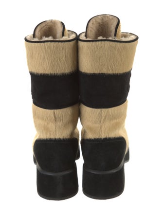 Chanel 2022 Interlocking CC Logo Combat Boots