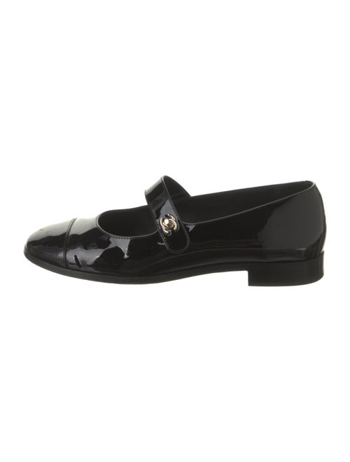 Chanel Interlocking CC Logo Patent Leather Mary Jane Flats