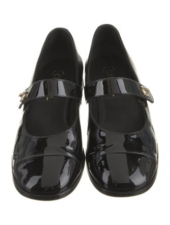 Chanel Interlocking CC Logo Patent Leather Mary Jane Flats
