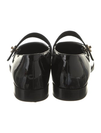 Chanel Interlocking CC Logo Patent Leather Mary Jane Flats