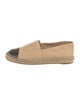 Chanel Interlocking CC Logo Leather Espadrilles