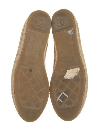 Chanel Interlocking CC Logo Leather Espadrilles