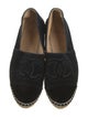 Chanel Interlocking CC Logo Velvet Espadrilles