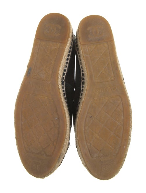 Chanel Interlocking CC Logo Velvet Espadrilles