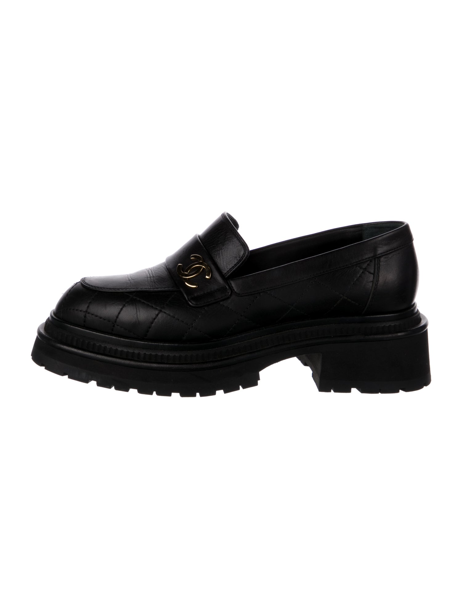 Chanel 2023 Interlocking CC Logo Loafers