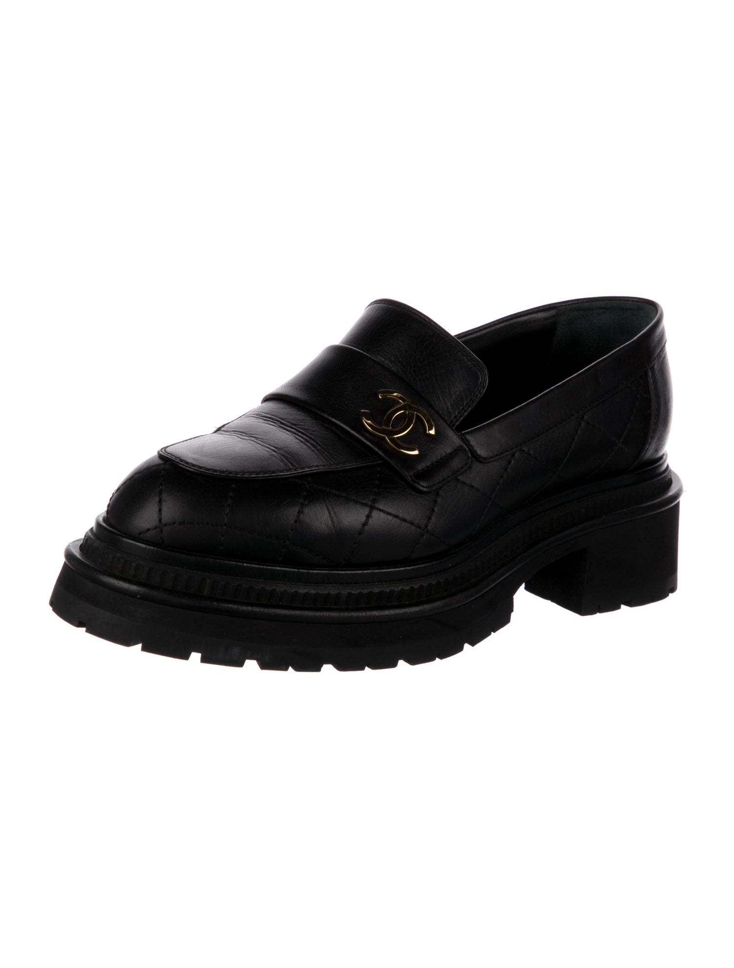 Chanel 2023 Interlocking CC Logo Loafers