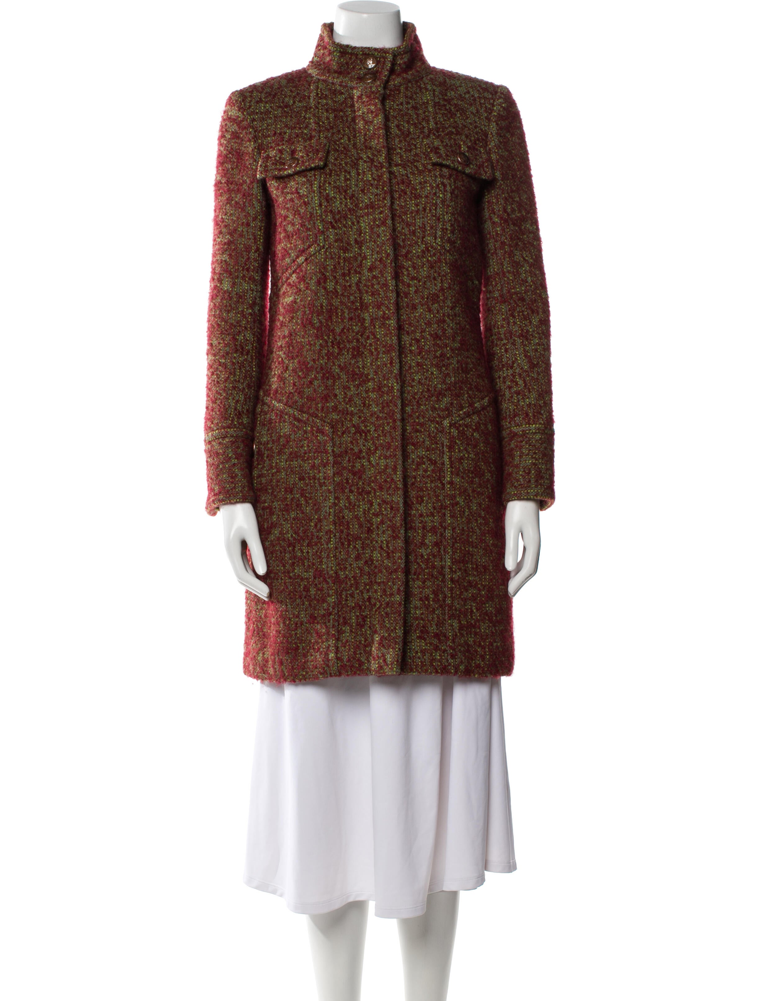 Chanel 2014 Wool Faux Fur Coat