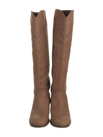 Chanel Interlocking CC Logo Leather Riding Boots