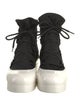 Chanel Interlocking CC Logo Nylon Lace-Up Boots