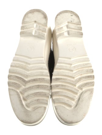 Chanel Interlocking CC Logo Nylon Lace-Up Boots