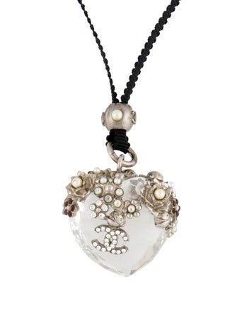 Chanel Faux Pearl, Strass & Glass Pendant Necklace
