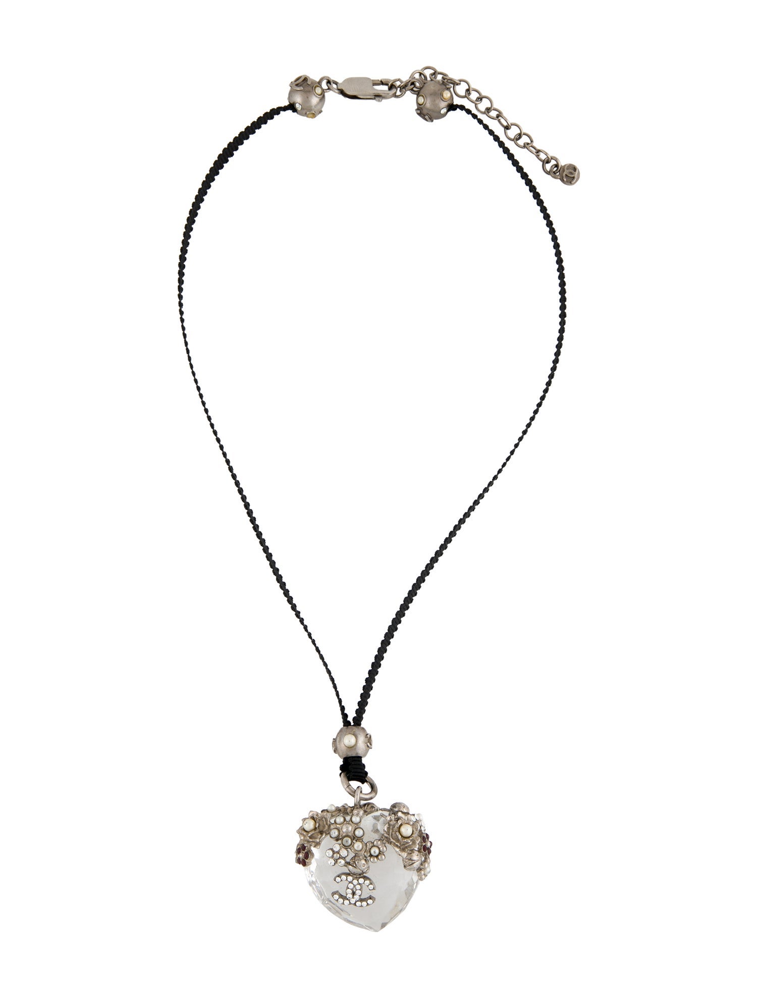 Chanel Faux Pearl, Strass & Glass Pendant Necklace