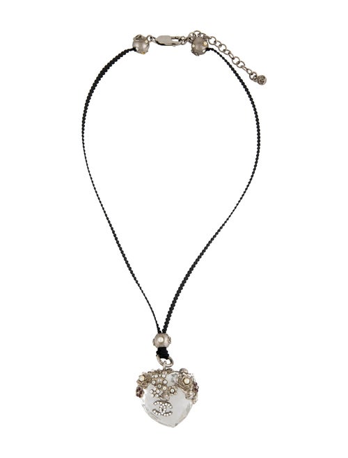 Chanel Faux Pearl, Strass & Glass Pendant Necklace