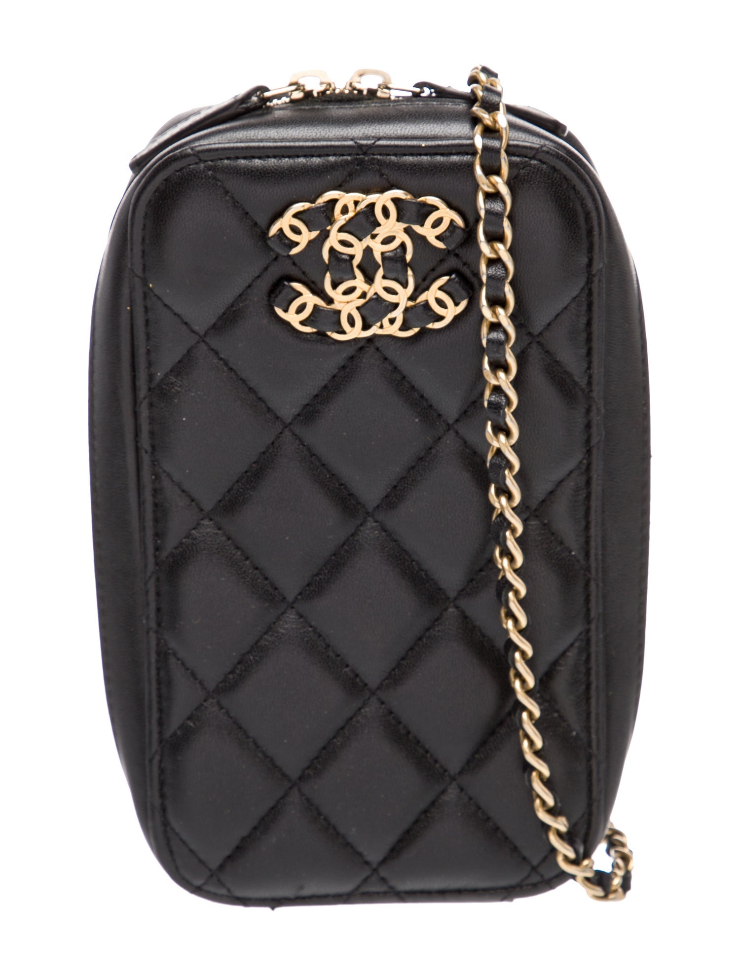 Chanel Quilted Phone Holder w/ Chain