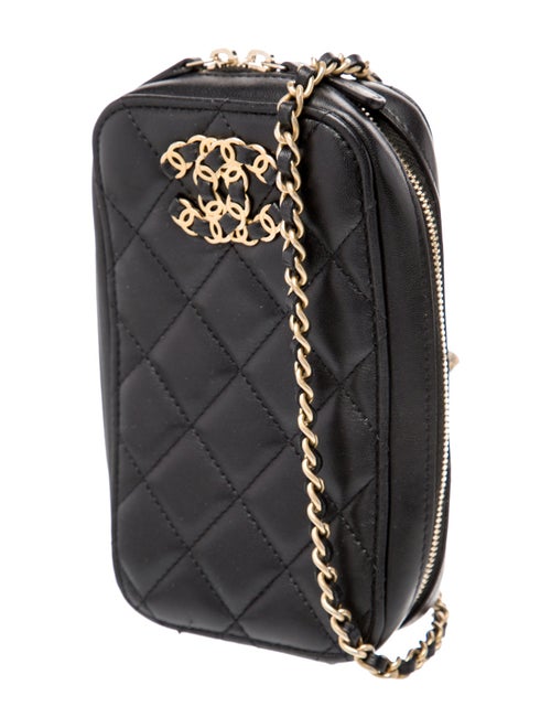Chanel Quilted Phone Holder w/ Chain