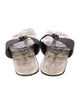 Chanel Interlocking CC Logo Leather Slides