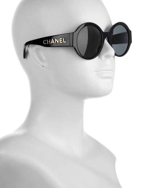 Chanel Interlocking CC Logo Round Sunglasses