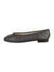 Chanel Interlocking CC Logo Leather Ballet Flats