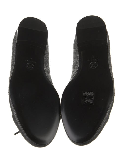 Chanel Interlocking CC Logo Leather Ballet Flats